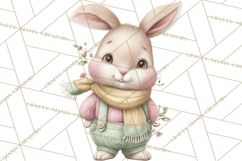 Easter Bunny Clipart PNG, Cute Bunny Characters, Pastel Product Image 2