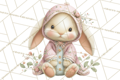 Easter Bunny Clipart PNG, Cute Bunny Characters, Pastel Product Image 4