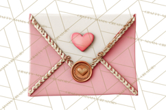 Love Letter Delivery Clipart, Valentine Mail Heart Envelopes Product Image 4