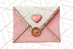 Love Letter Delivery Clipart, Valentine Mail Heart Envelopes Product Image 4