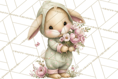 Easter Bunny Clipart PNG, Cute Bunny Characters, Pastel Product Image 3
