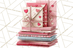 Love Letter Delivery Clipart, Valentine Mail Heart Envelopes Product Image 4