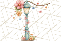 Easter Town Clipart, Pastel Easter Buildings, Bunny Shop Png Product Image 2