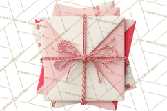 Love Letter Delivery Clipart, Valentine Mail Heart Envelopes Product Image 2