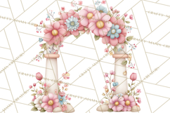 Easter Town Clipart, Pastel Easter Buildings, Bunny Shop Png Product Image 5