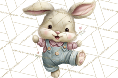 Easter Bunny Clipart PNG, Cute Bunny Characters, Pastel Product Image 2