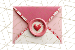 Love Letter Delivery Clipart, Valentine Mail Heart Envelopes Product Image 3