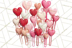 Love Letter Delivery Clipart, Valentine Mail Heart Envelopes Product Image 5