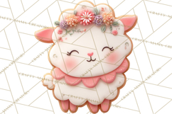 Easter Cookies Clipart, Bunny Chick Egg Carrot Flower PNG Product Image 4