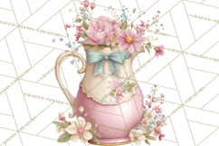 Blossom Tea Party Clipart, Pastel Tea Party Png Product Image 4