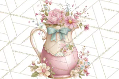 Blossom Tea Party Clipart, Pastel Tea Party Png Product Image 4