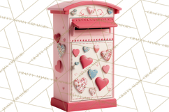 Love Letter Delivery Clipart, Valentine Mail Heart Envelopes Product Image 3