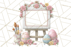 Easter Town Clipart, Pastel Easter Buildings, Bunny Shop Png Product Image 3