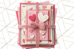 Love Letter Delivery Clipart, Valentine Mail Heart Envelopes Product Image 4