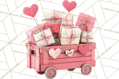 Love Letter Delivery Clipart, Valentine Mail Heart Envelopes Product Image 2