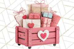 Love Letter Delivery Clipart, Valentine Mail Heart Envelopes Product Image 3