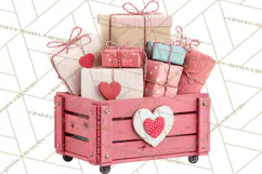 Love Letter Delivery Clipart, Valentine Mail Heart Envelopes Product Image 3