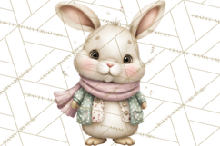 Easter Bunny Clipart PNG, Cute Bunny Characters, Pastel Product Image 4