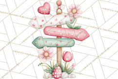 Easter Town Clipart, Pastel Easter Buildings, Bunny Shop Png Product Image 5