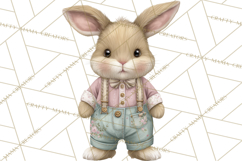 Easter Bunny Clipart PNG, Cute Bunny Characters, Pastel Product Image 3
