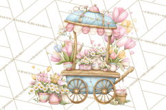 Easter Town Clipart, Pastel Easter Buildings, Bunny Shop Png Product Image 4