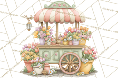 Easter Town Clipart, Pastel Easter Buildings, Bunny Shop Png Product Image 5