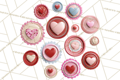 Love Letter Delivery Clipart, Valentine Mail Heart Envelopes Product Image 2