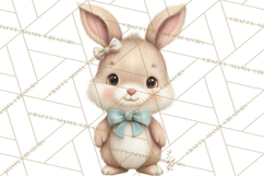 Easter Bunny Clipart PNG, Cute Bunny Characters, Pastel Product Image 3