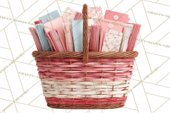 Love Letter Delivery Clipart, Valentine Mail Heart Envelopes Product Image 5