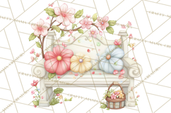 Easter Town Clipart, Pastel Easter Buildings, Bunny Shop Png Product Image 2