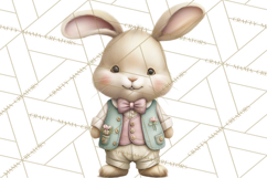 Easter Bunny Clipart PNG, Cute Bunny Characters, Pastel Product Image 3