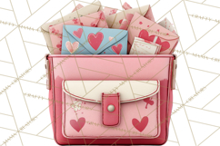 Love Letter Delivery Clipart, Valentine Mail Heart Envelopes Product Image 3