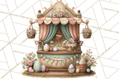 Easter Carnival Clipart, Pastel Carnival Booths Png Product Image 2