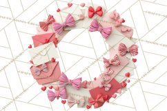 Love Letter Delivery Clipart, Valentine Mail Heart Envelopes Product Image 3