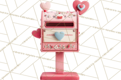 Love Letter Delivery Clipart, Valentine Mail Heart Envelopes Product Image 4