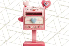 Love Letter Delivery Clipart, Valentine Mail Heart Envelopes Product Image 4