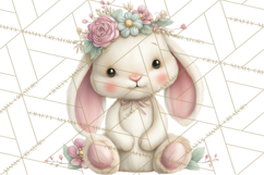 Easter Bunny Clipart PNG, Cute Bunny Characters, Pastel Product Image 4