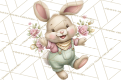 Easter Bunny Clipart PNG, Cute Bunny Characters, Pastel Product Image 2