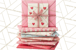 Love Letter Delivery Clipart, Valentine Mail Heart Envelopes Product Image 5