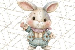 Easter Bunny Clipart PNG, Cute Bunny Characters, Pastel Product Image 2