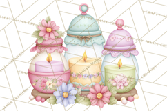 Easter Town Clipart, Pastel Easter Buildings, Bunny Shop Png Product Image 4