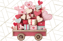 Love Letter Delivery Clipart, Valentine Mail Heart Envelopes Product Image 4