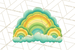 Retro 70s Psychedelic Clipart PNG, Groovy Flowers Product Image 3