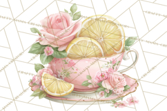 Blossom Tea Party Clipart, Pastel Tea Party Png Product Image 3