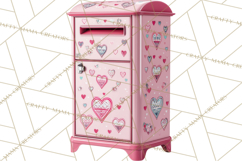 Love Letter Delivery Clipart, Valentine Mail Heart Envelopes Product Image 4