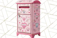 Love Letter Delivery Clipart, Valentine Mail Heart Envelopes Product Image 4