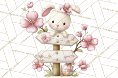 Easter Town Clipart, Pastel Easter Buildings, Bunny Shop Png Product Image 5