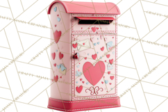 Love Letter Delivery Clipart, Valentine Mail Heart Envelopes Product Image 5