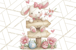 Easter Town Clipart, Pastel Easter Buildings, Bunny Shop Png Product Image 2