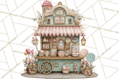 Easter Carnival Clipart, Pastel Carnival Booths Png Product Image 4